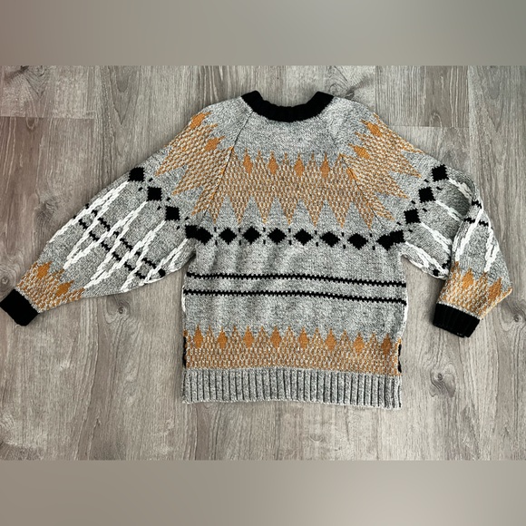 Vintage Jay Jacobs argyle wool blend Crewneck Grandpa grey Sweater size M - Picture 3 of 3